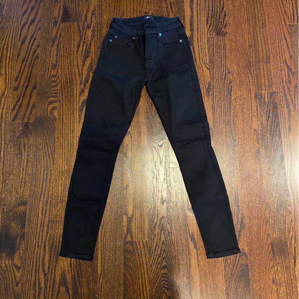 7 for all mankind black skinny jeans